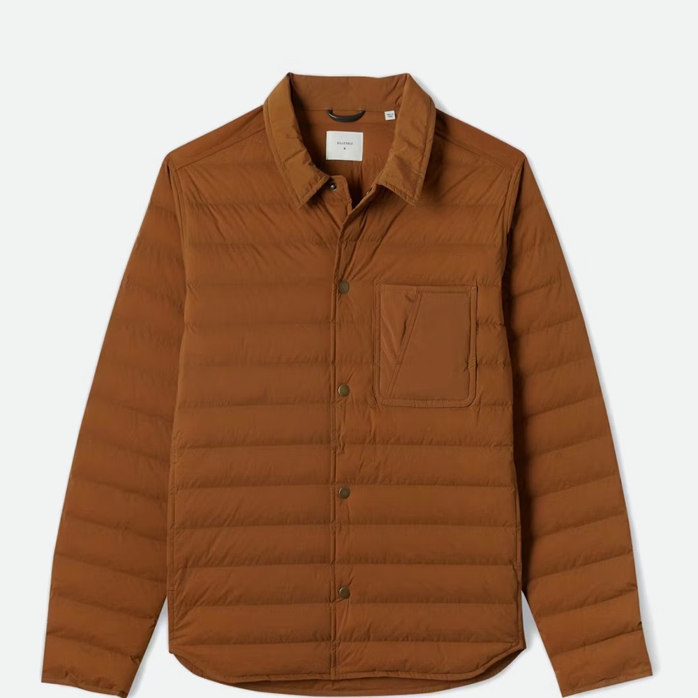 Billy Reid Tan Quilted Shirt Jacket